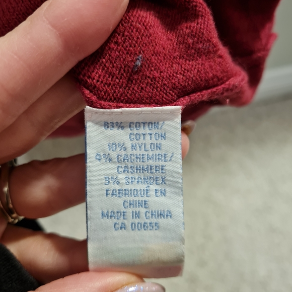 SMART SET Red Sweater 3/4 Sleeves - Picture 3 of 3